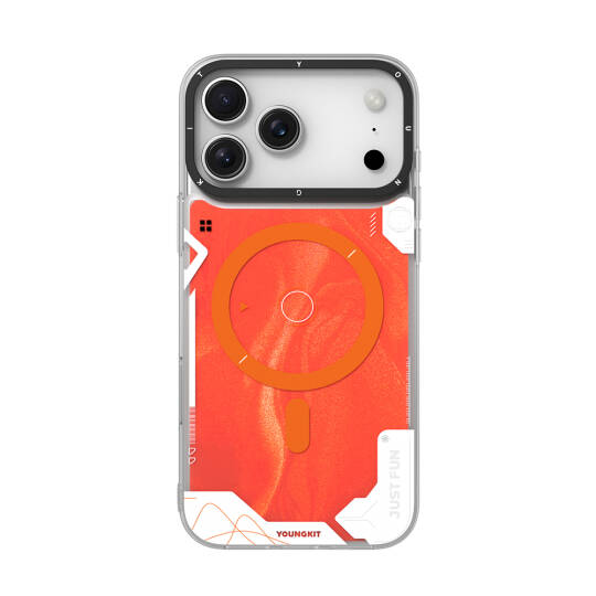 Apple iPhone 17 Pro Max Kılıf M-safe Şarj Özellikli Parlak Kumlu Sıvılı Tasarımlı Galaxy Fantasy Serisi Kapak - 4
