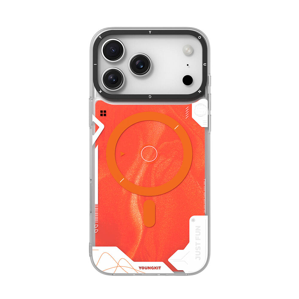Apple iPhone 17 Pro Max Kılıf M-safe Şarj Özellikli Parlak Kumlu Sıvılı Tasarımlı Galaxy Fantasy Serisi Kapak - 4