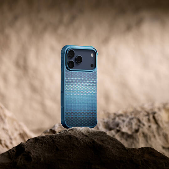 Apple iPhone 17 Pro Max Kılıf M-safe Şarj Özellikli Pitaka Tactile Woven Sunset-Moonrise Aramid Pro Guard Serisi Karbon Kapak - 17