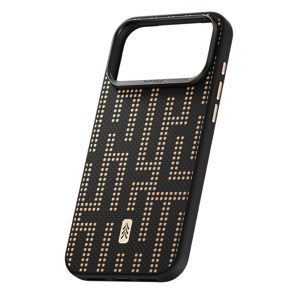 Apple iPhone 17 Pro Max Kılıf M-safe Şarj Özellikli Raptic Aramid Dual Grid Serisi Karbon Kapak - 7