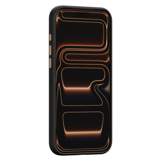 Apple iPhone 17 Pro Max Kılıf M-safe Şarj Özellikli Raptic Aramid Dual Rise Serisi 24 Ayar Altın Kaplamalı Karbon Kapak - 6