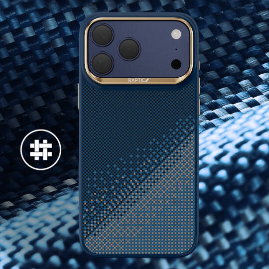 Apple iPhone 17 Pro Max Kılıf M-safe Şarj Özellikli Raptic Aramid Dual Serenity Serisi Karbon Kapak - 11