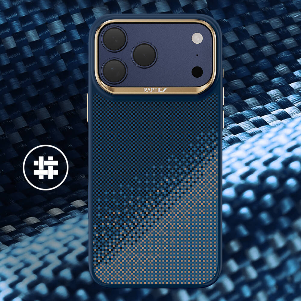Apple iPhone 17 Pro Max Kılıf M-safe Şarj Özellikli Raptic Aramid Dual Serenity Serisi Karbon Kapak - 11