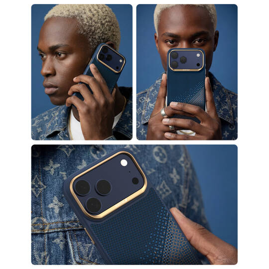 Apple iPhone 17 Pro Max Kılıf M-safe Şarj Özellikli Raptic Aramid Dual Serenity Serisi Karbon Kapak - 15