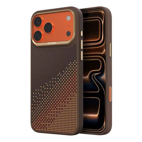 Apple iPhone 17 Pro Max Kılıf M-safe Şarj Özellikli Raptic Aramid Dual Serenity Serisi Karbon Kapak