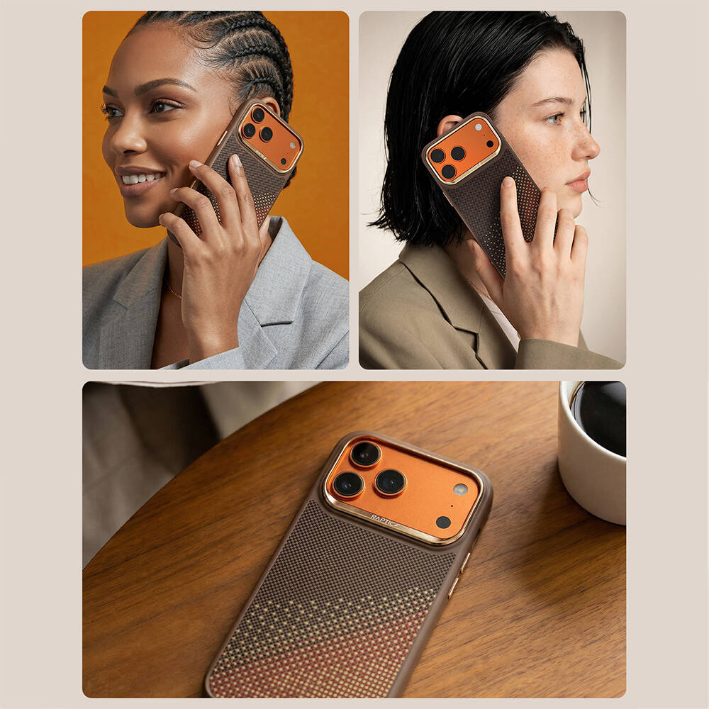 Apple iPhone 17 Pro Max Kılıf M-safe Şarj Özellikli Raptic Aramid Dual Serenity Serisi Karbon Kapak - 6