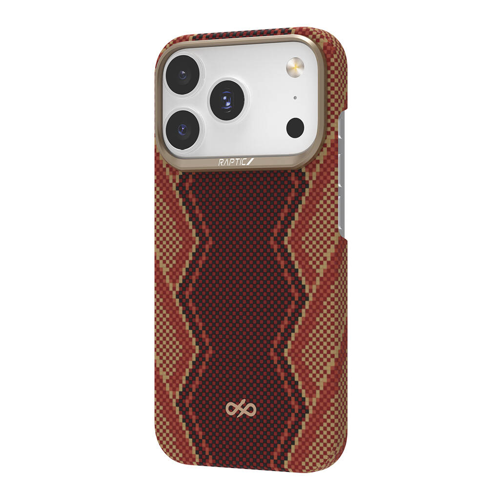 Apple iPhone 17 Pro Max Kılıf M-safe Şarj Özellikli Raptic Aramid Skin Bionic Serisi Karbon Kapak - 5