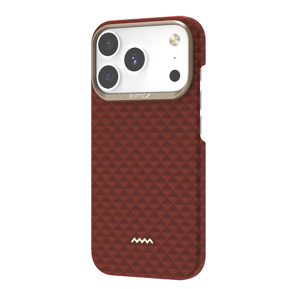 Apple iPhone 17 Pro Max Kılıf M-safe Şarj Özellikli Raptic Aramid Skin Origin Serisi Karbon Kapak - 19