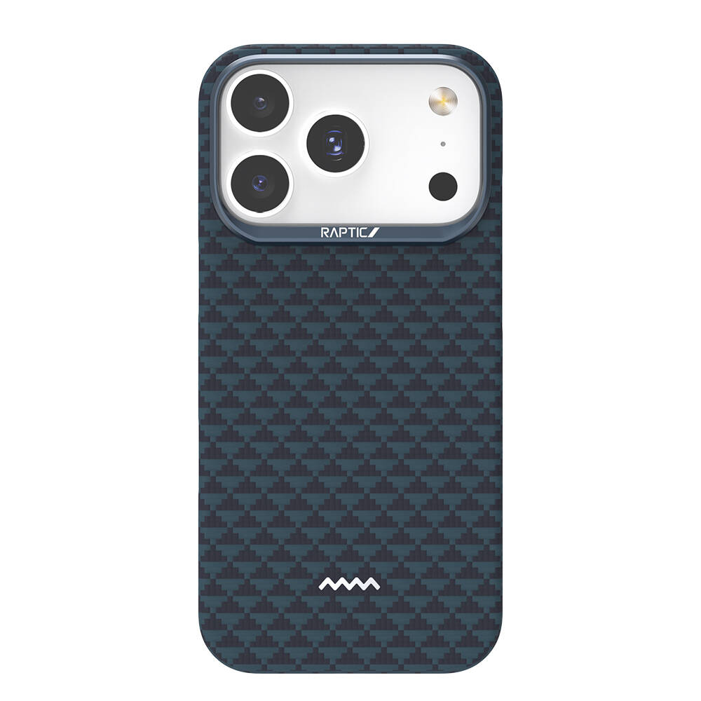 Apple iPhone 17 Pro Max Kılıf M-safe Şarj Özellikli Raptic Aramid Skin Origin Serisi Karbon Kapak - 2