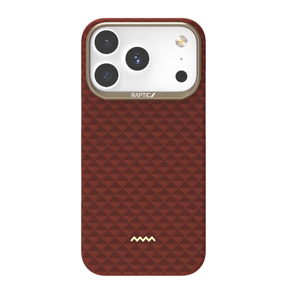 Apple iPhone 17 Pro Max Kılıf M-safe Şarj Özellikli Raptic Aramid Skin Origin Serisi Karbon Kapak - 1