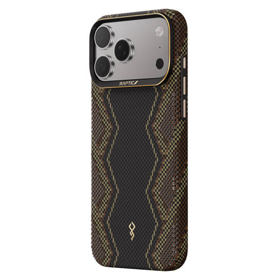 Apple iPhone 17 Pro Max Kılıf M-safe Şarj Özellikli Raptic Aramid Skin Scepter Serisi Karbon Kapak - 4