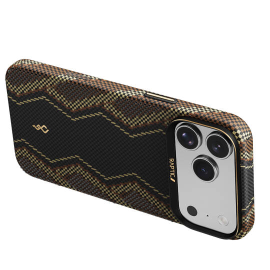Apple iPhone 17 Pro Max Kılıf M-safe Şarj Özellikli Raptic Aramid Skin Scepter Serisi Karbon Kapak - 5