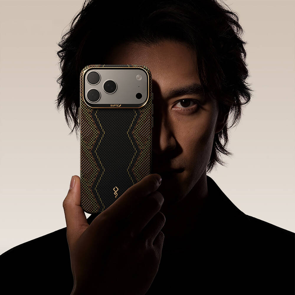Apple iPhone 17 Pro Max Kılıf M-safe Şarj Özellikli Raptic Aramid Skin Scepter Serisi Karbon Kapak - 8