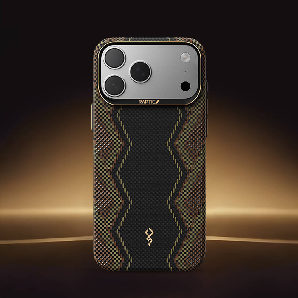 Apple iPhone 17 Pro Max Kılıf M-safe Şarj Özellikli Raptic Aramid Skin Scepter Serisi Karbon Kapak - 9