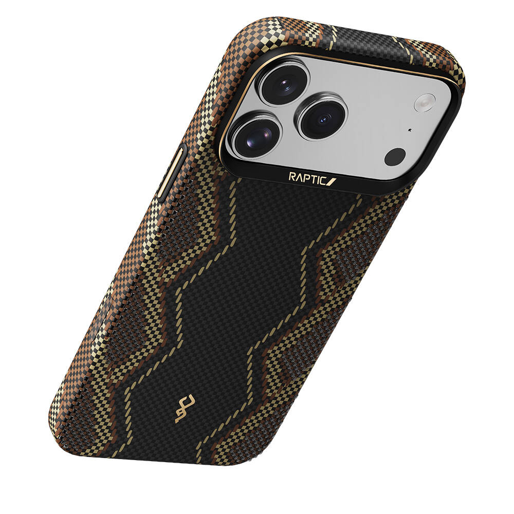 Apple iPhone 17 Pro Max Kılıf M-safe Şarj Özellikli Raptic Aramid Skin Scepter Serisi Karbon Kapak - 10