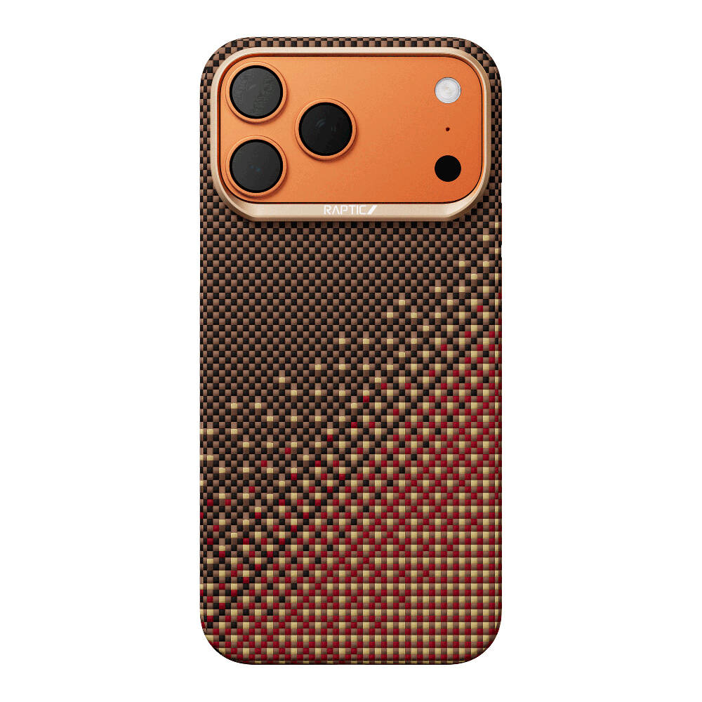Apple iPhone 17 Pro Max Kılıf M-safe Şarj Özellikli Raptic Aramid Skin Serenity Serisi Karbon Kapak - 13