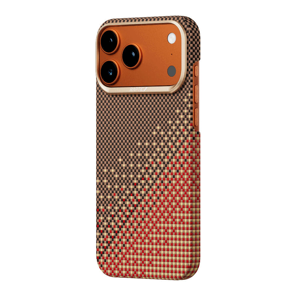 Apple iPhone 17 Pro Max Kılıf M-safe Şarj Özellikli Raptic Aramid Skin Serenity Serisi Karbon Kapak - 14