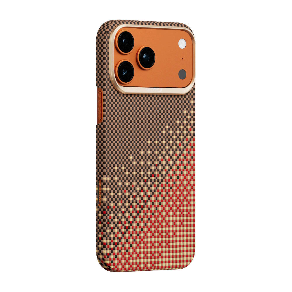 Apple iPhone 17 Pro Max Kılıf M-safe Şarj Özellikli Raptic Aramid Skin Serenity Serisi Karbon Kapak - 15