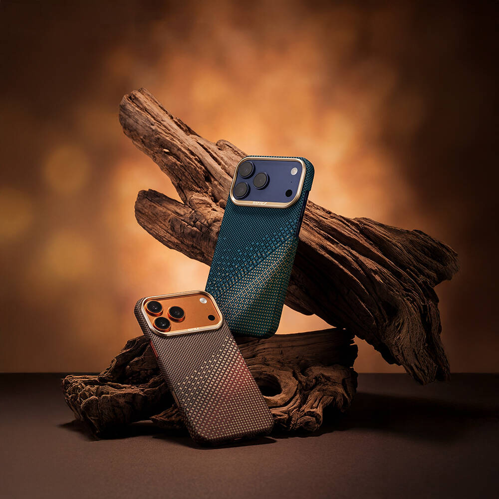 Apple iPhone 17 Pro Max Kılıf M-safe Şarj Özellikli Raptic Aramid Skin Serenity Serisi Karbon Kapak - 18