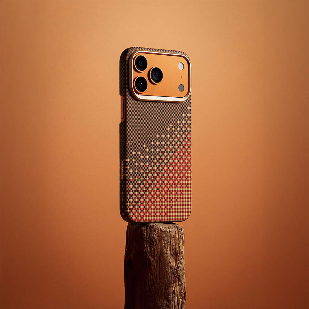 Apple iPhone 17 Pro Max Kılıf M-safe Şarj Özellikli Raptic Aramid Skin Serenity Serisi Karbon Kapak - 19