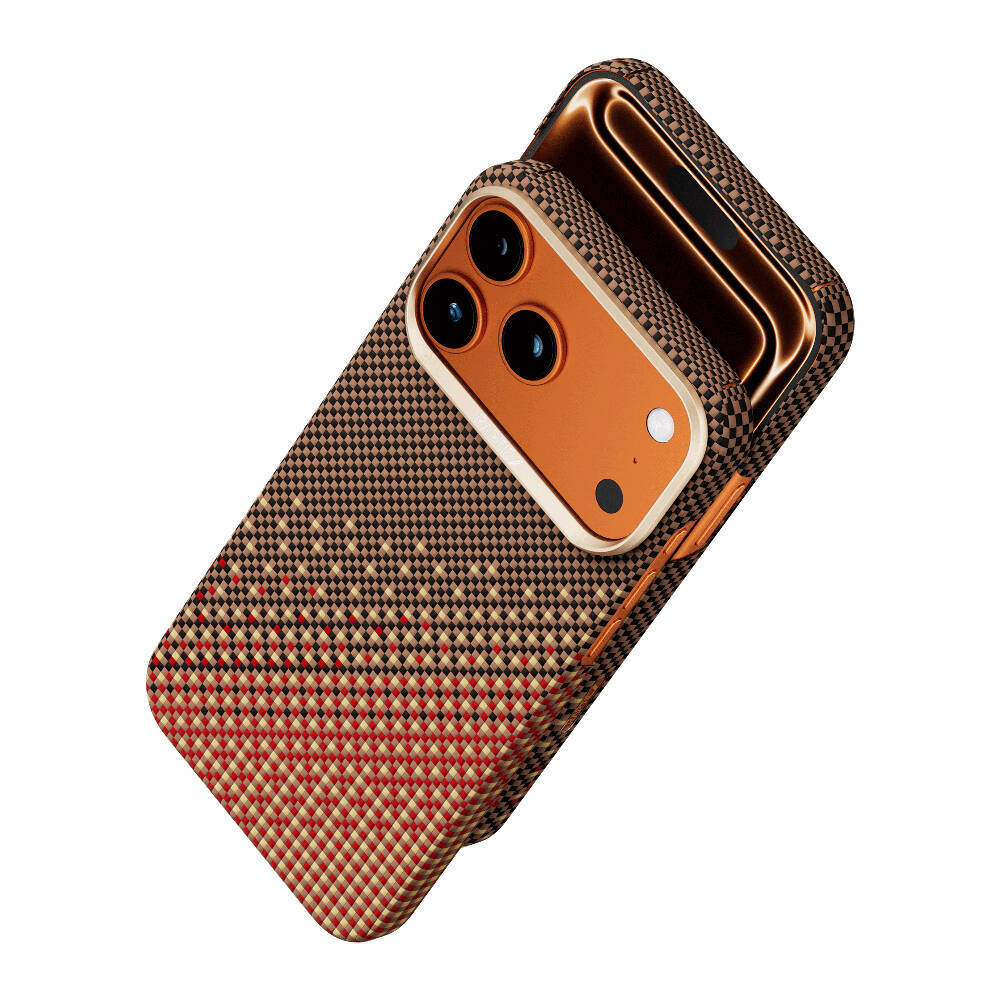 Apple iPhone 17 Pro Max Kılıf M-safe Şarj Özellikli Raptic Aramid Skin Serenity Serisi Karbon Kapak - 20