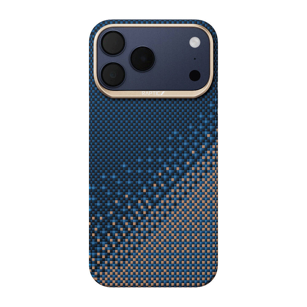 Apple iPhone 17 Pro Max Kılıf M-safe Şarj Özellikli Raptic Aramid Skin Serenity Serisi Karbon Kapak - 1