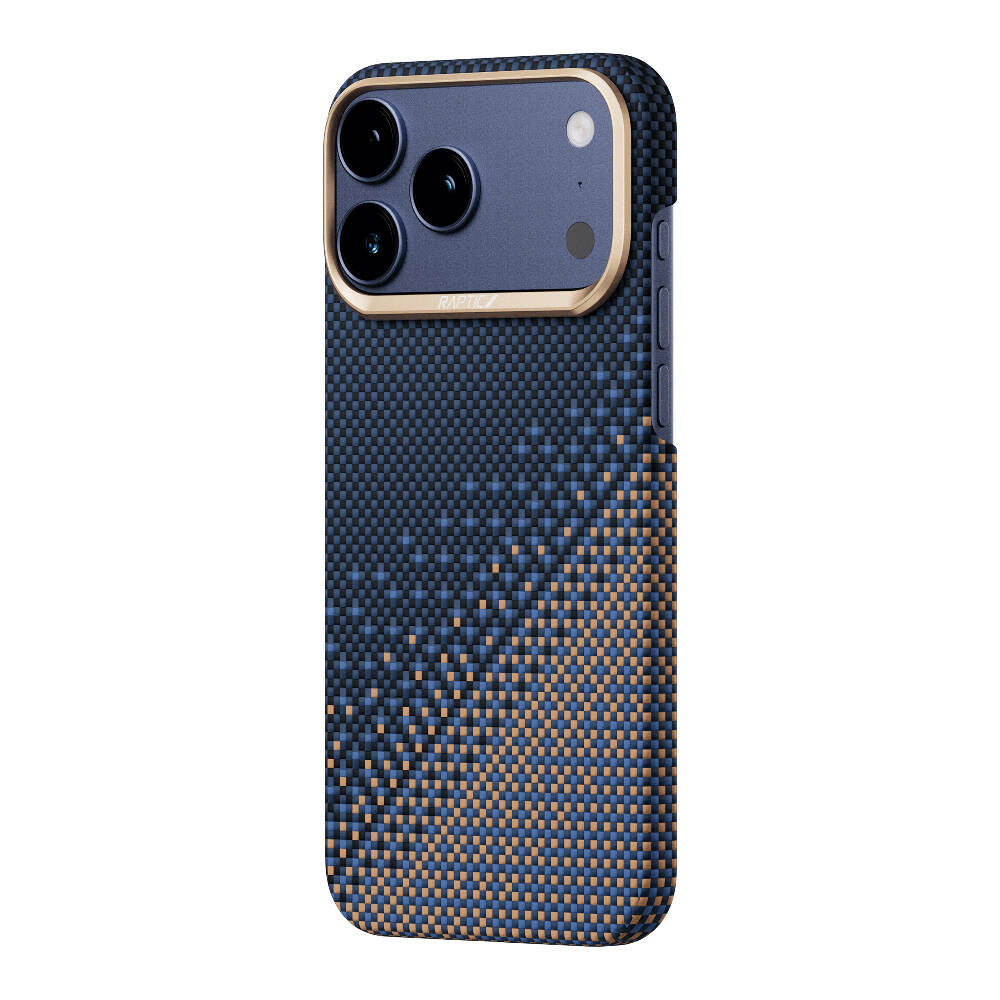 Apple iPhone 17 Pro Max Kılıf M-safe Şarj Özellikli Raptic Aramid Skin Serenity Serisi Karbon Kapak - 6