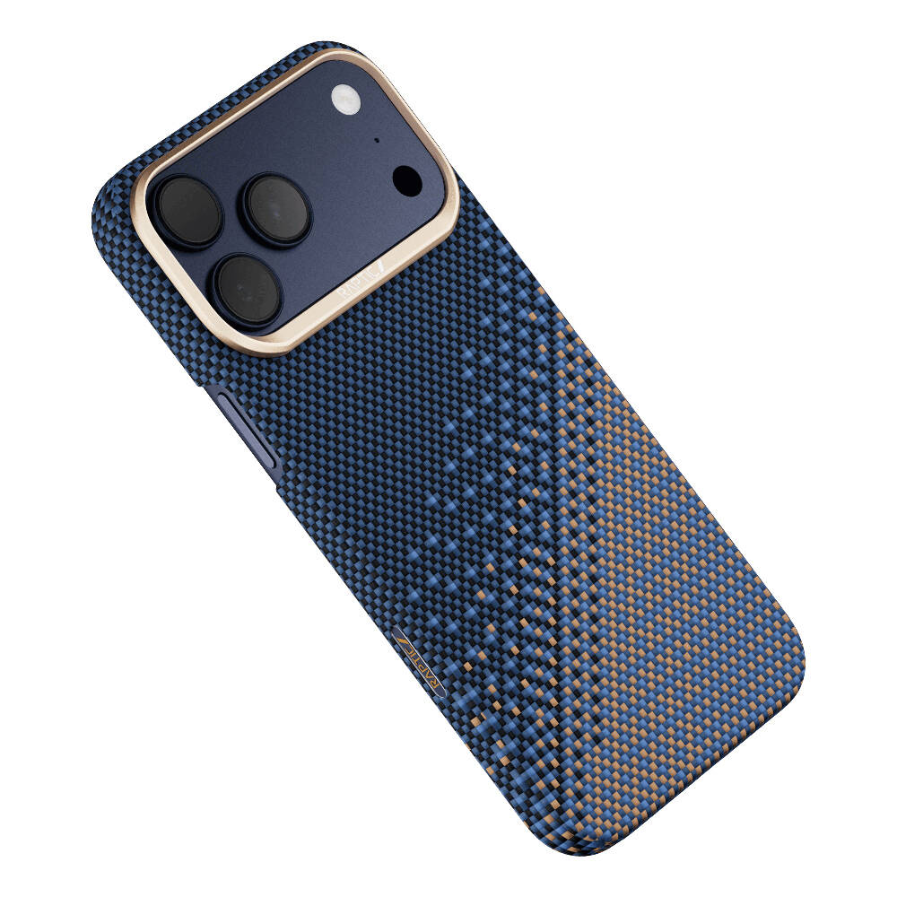 Apple iPhone 17 Pro Max Kılıf M-safe Şarj Özellikli Raptic Aramid Skin Serenity Serisi Karbon Kapak - 11