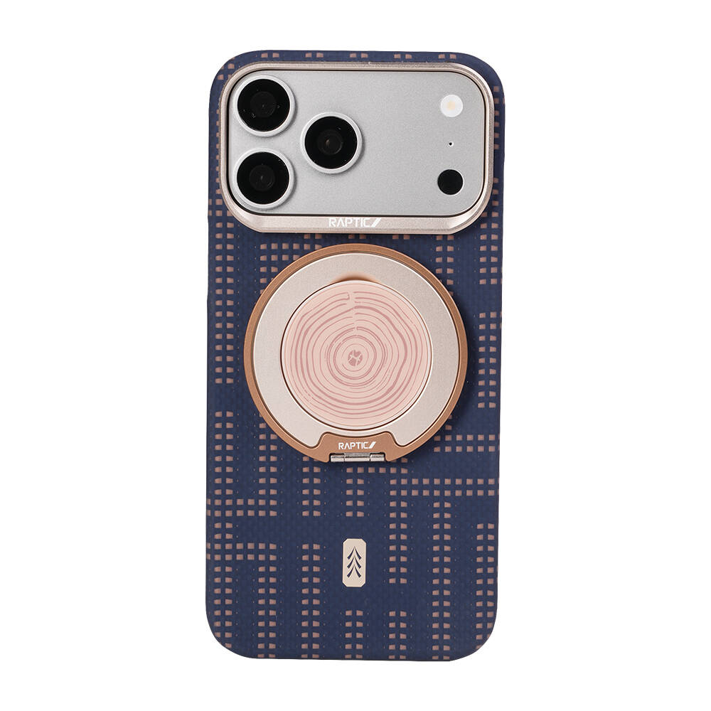 Apple iPhone 17 Pro Max Kılıf M-safe Şarj Özellikli Raptic Aramid Skin Serisi Karbon Kapak - 25