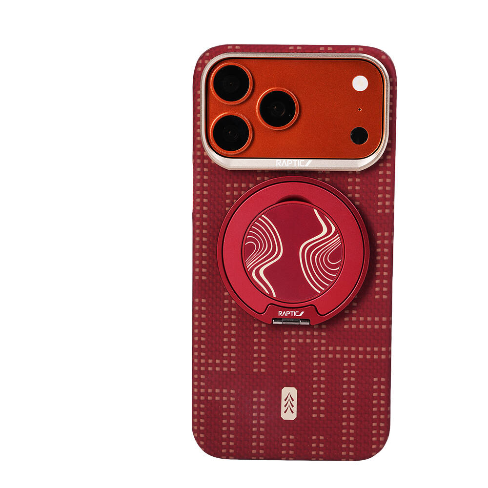 Apple iPhone 17 Pro Max Kılıf M-safe Şarj Özellikli Raptic Aramid Skin Serisi Karbon Kapak - 15