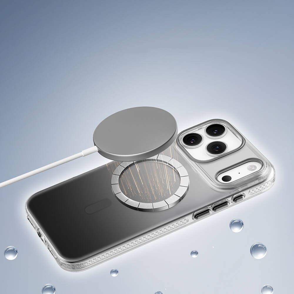 Apple iPhone 17 Pro Max Kılıf M-safe Şarj Özellikli Sararmaya Karşı Dayanıklı Mutural Icesense Serisi Kapak - 11