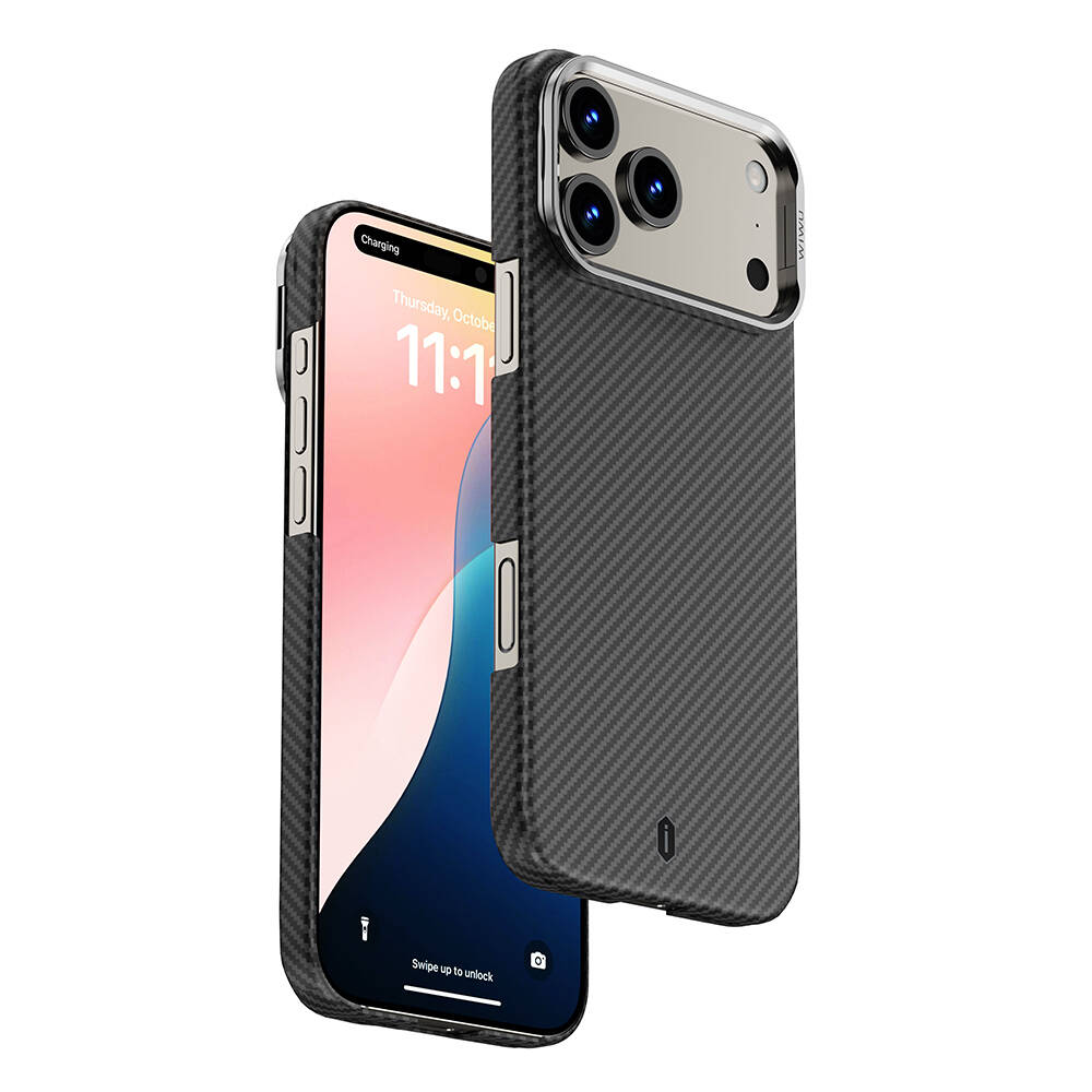 Apple iPhone 17 Pro Max Kılıf M-safe Şarj Özellikli Wiwu DCC-206 Aramid Air Kapak - 2