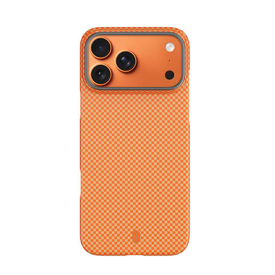 Apple iPhone 17 Pro Max Kılıf M-safe Şarj Özellikli Wiwu DCC-208 Aramid Armor Kapak Turuncu