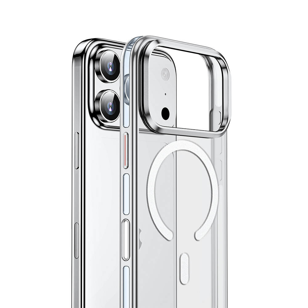 Apple iPhone 17 Pro Max Kılıf M-safe Şarj Özellikli Wlons Standlı Efsane Kapak - 8
