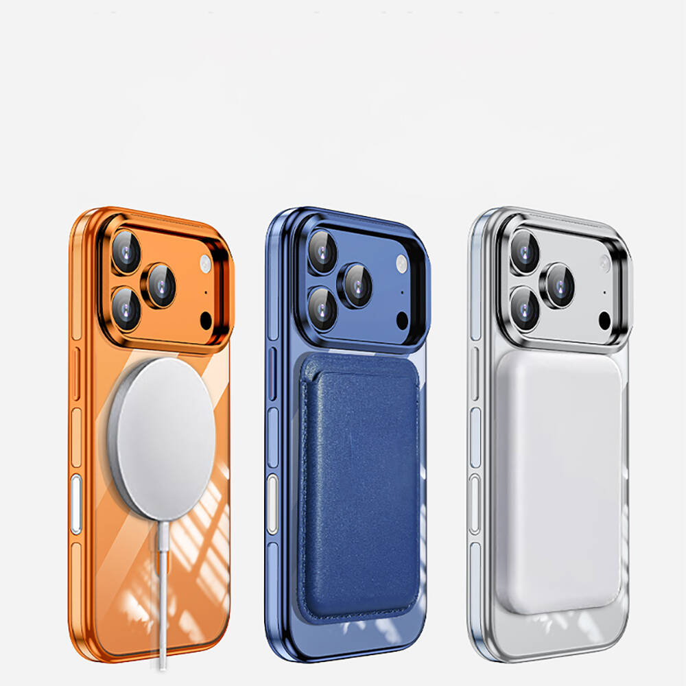 Apple iPhone 17 Pro Max Kılıf M-safe Şarj Özellikli Wlons Standlı Efsane Kapak - 15
