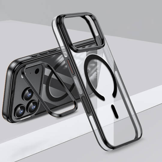 Apple iPhone 17 Pro Max Kılıf M-safe Şarj Özellikli Wlons Standlı Efsane Kapak
