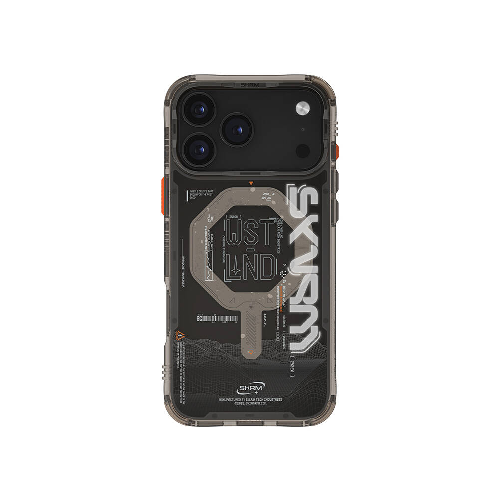 Apple iPhone 17 Pro Max Kılıf M-safe Şarj Özellikli Yazı Desenli Airbag Tasarımlı Skinarma Sonix Kapak - 3