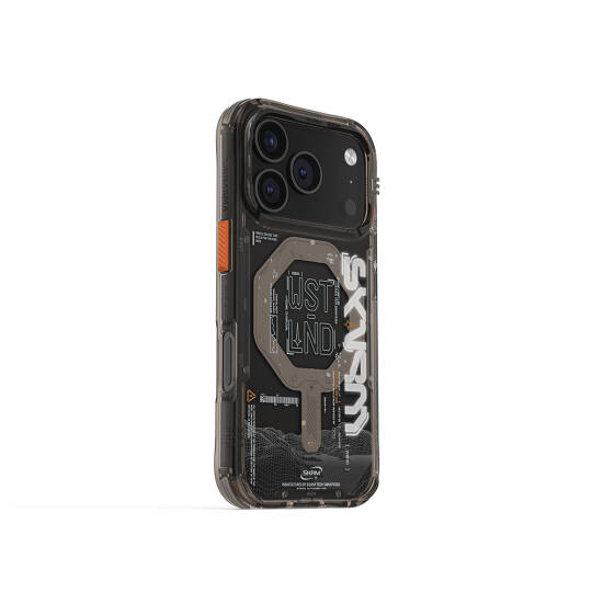 Apple iPhone 17 Pro Max Kılıf M-safe Şarj Özellikli Yazı Desenli Airbag Tasarımlı Skinarma Sonix Kapak - 4