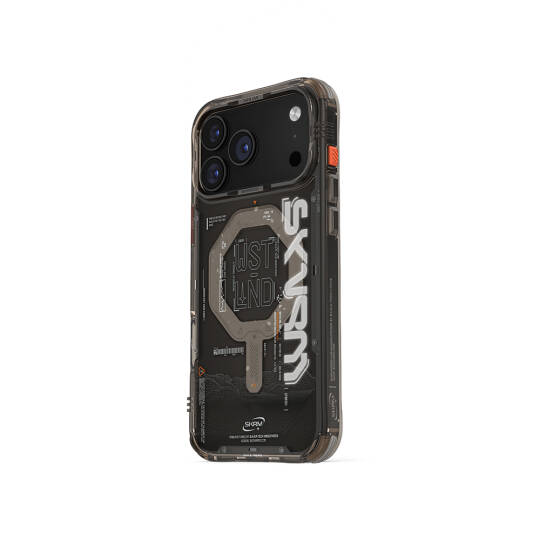 Apple iPhone 17 Pro Max Kılıf M-safe Şarj Özellikli Yazı Desenli Airbag Tasarımlı Skinarma Sonix Kapak - 5