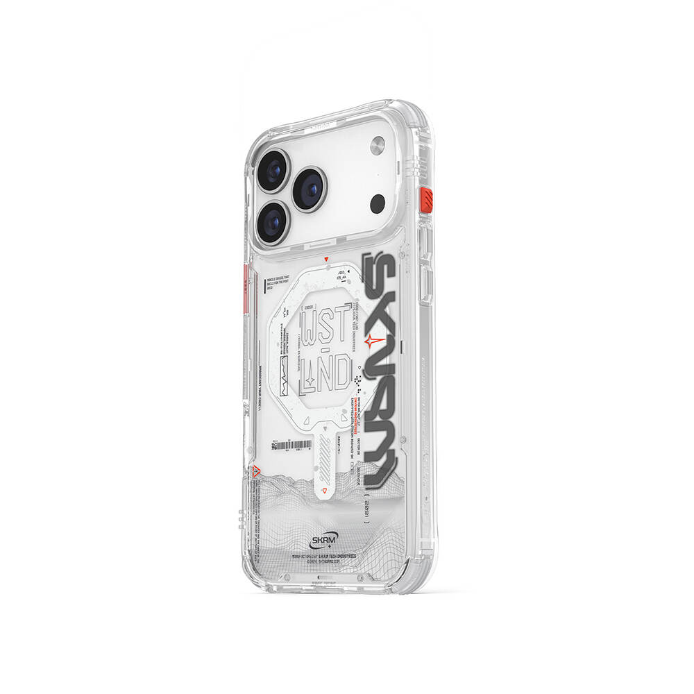 Apple iPhone 17 Pro Max Kılıf M-safe Şarj Özellikli Yazı Desenli Airbag Tasarımlı Skinarma Sonix Kapak - 6