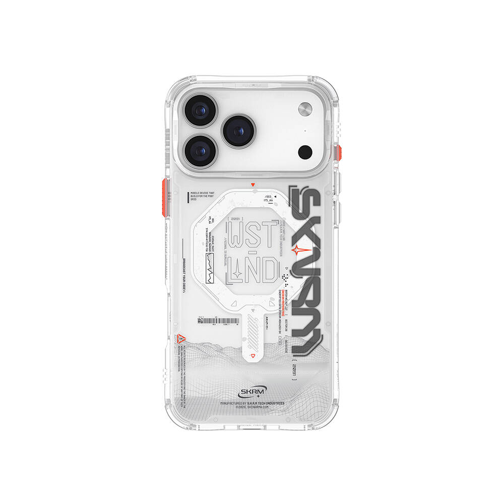 Apple iPhone 17 Pro Max Kılıf M-safe Şarj Özellikli Yazı Desenli Airbag Tasarımlı Skinarma Sonix Kapak - 2