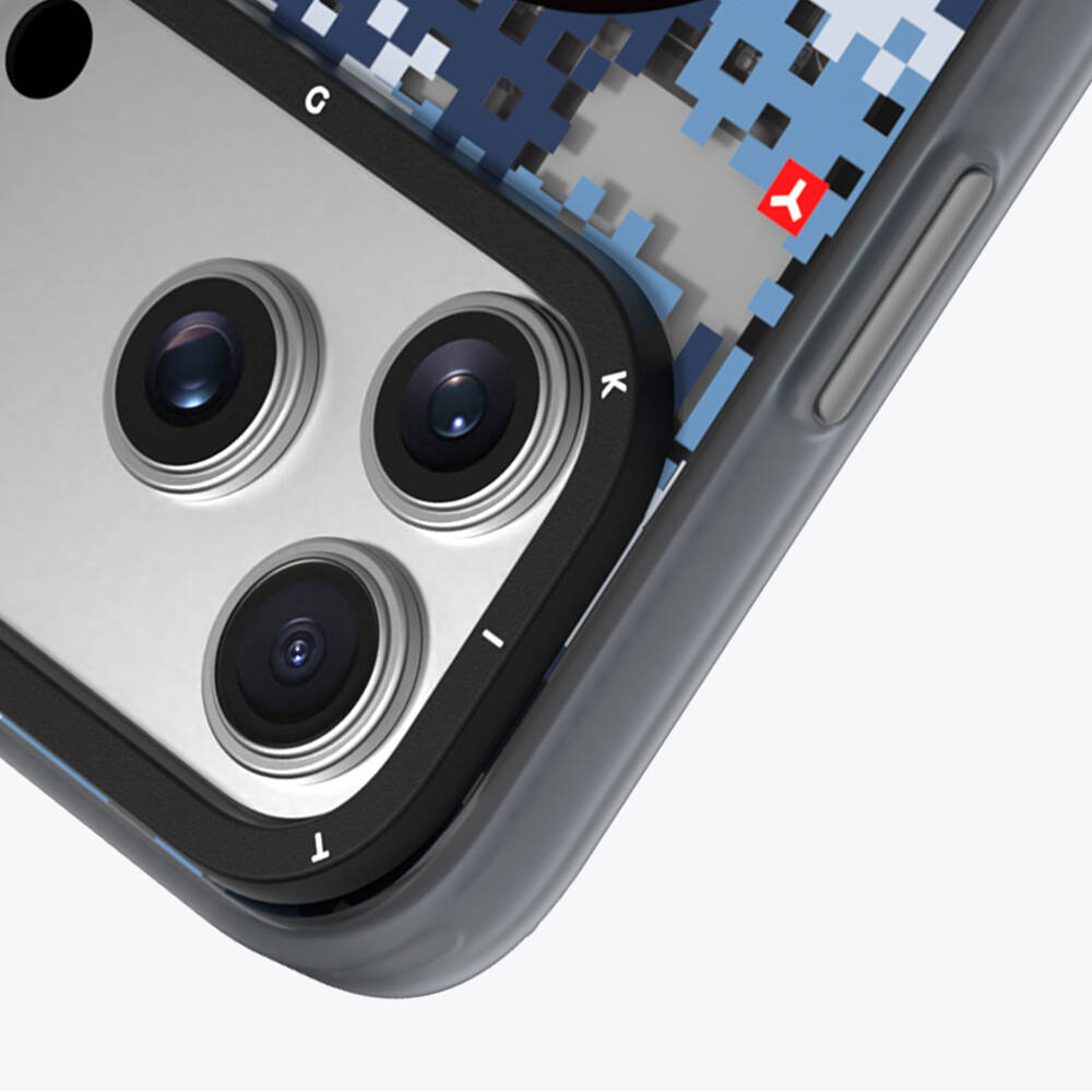 Apple iPhone 17 Pro Max Kılıf M-Safe Şarj Özellikli Youngkit Camouflage Sykell Serisi Kapak - 18