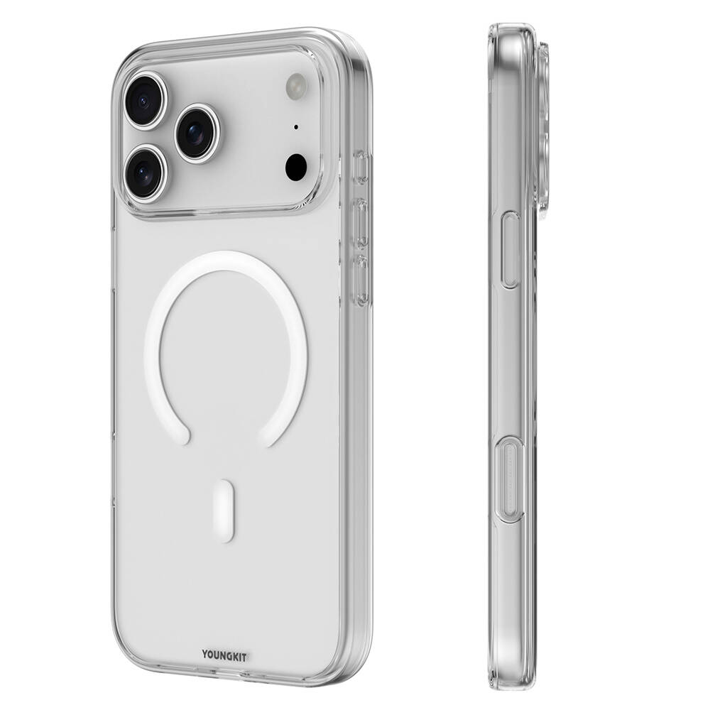 Apple iPhone 17 Pro Max Kılıf M-safe Şarj Özellikli Youngkit Clear Serisi Kapak - 14