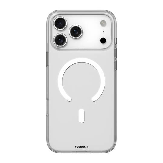 Apple iPhone 17 Pro Max Kılıf M-safe Şarj Özellikli Youngkit Clear Serisi Kapak Şeffaf