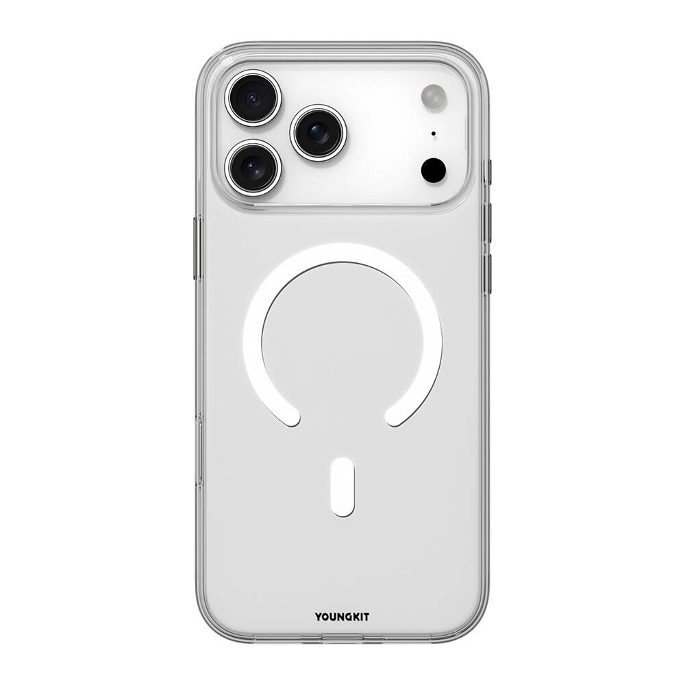 Apple iPhone 17 Pro Max Kılıf M-safe Şarj Özellikli Youngkit Clear Serisi Kapak - 6