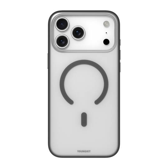 Apple iPhone 17 Pro Max Kılıf M-safe Şarj Özellikli Youngkit Clear Serisi Kapak Siyah