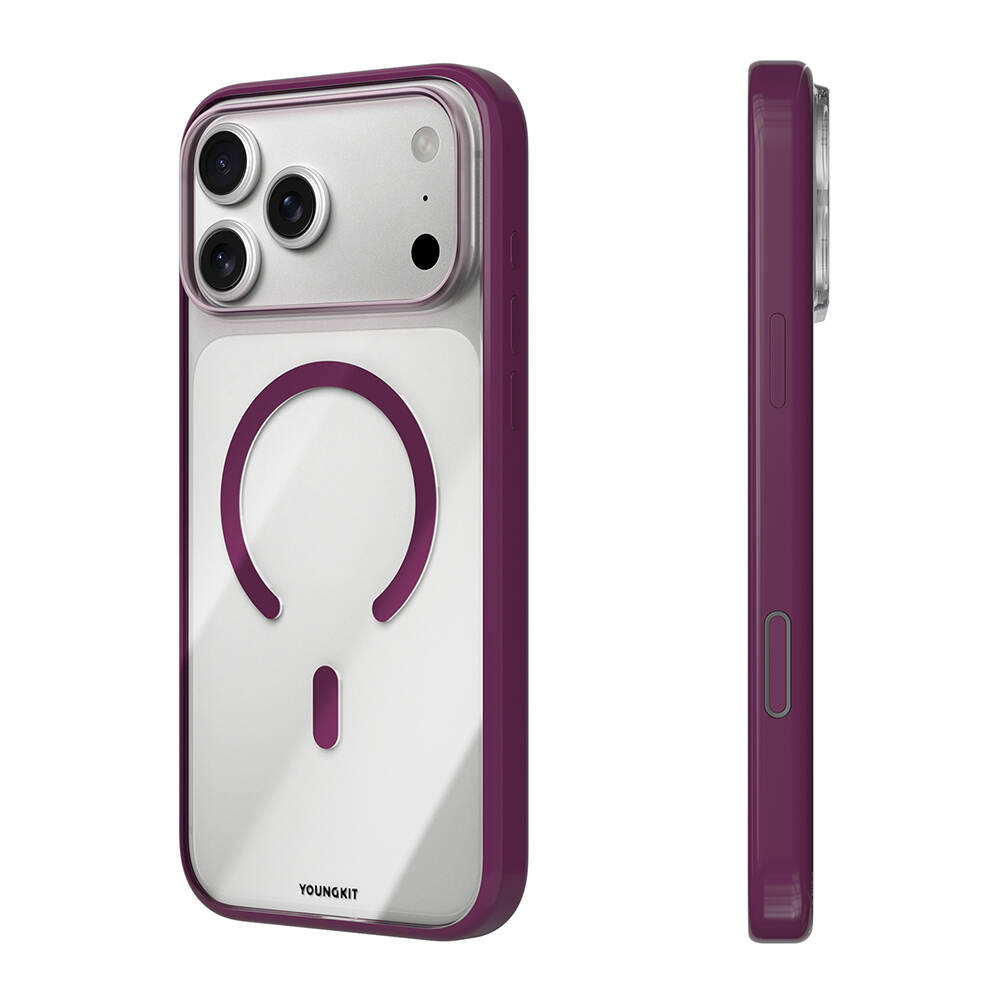 Apple iPhone 17 Pro Max Kılıf M-safe Şarj Özellikli Youngkit Clear Serisi Kapak - 3