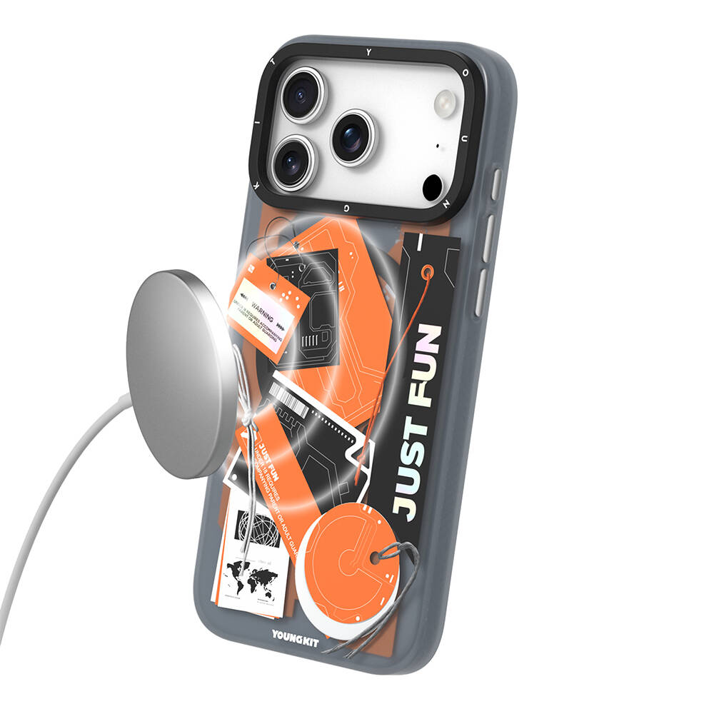 Apple iPhone 17 Pro Max Kılıf M-Safe Şarj Özellikli Youngkit Different Dimension Serisi Kapak - 7