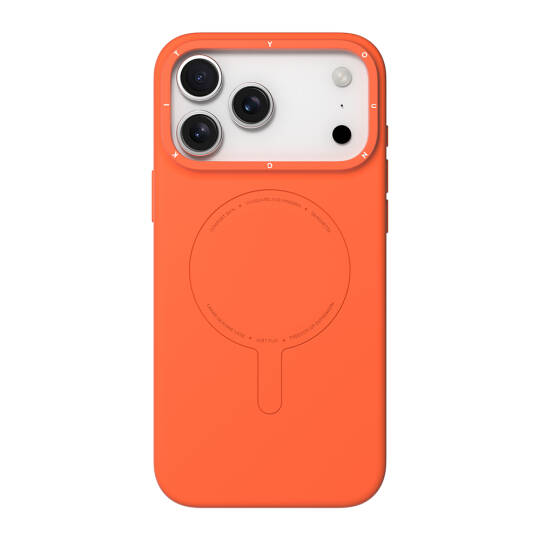 Apple iPhone 17 Pro Max Kılıf M-Safe Şarj Özellikli Youngkit Morandi Serisi Kapak Turuncu