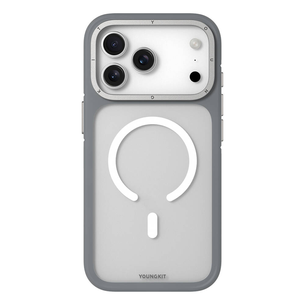 Apple iPhone 17 Pro Max Kılıf M-safe Şarj Özellikli Youngkit Rock Sand Serisi Kapak - 9